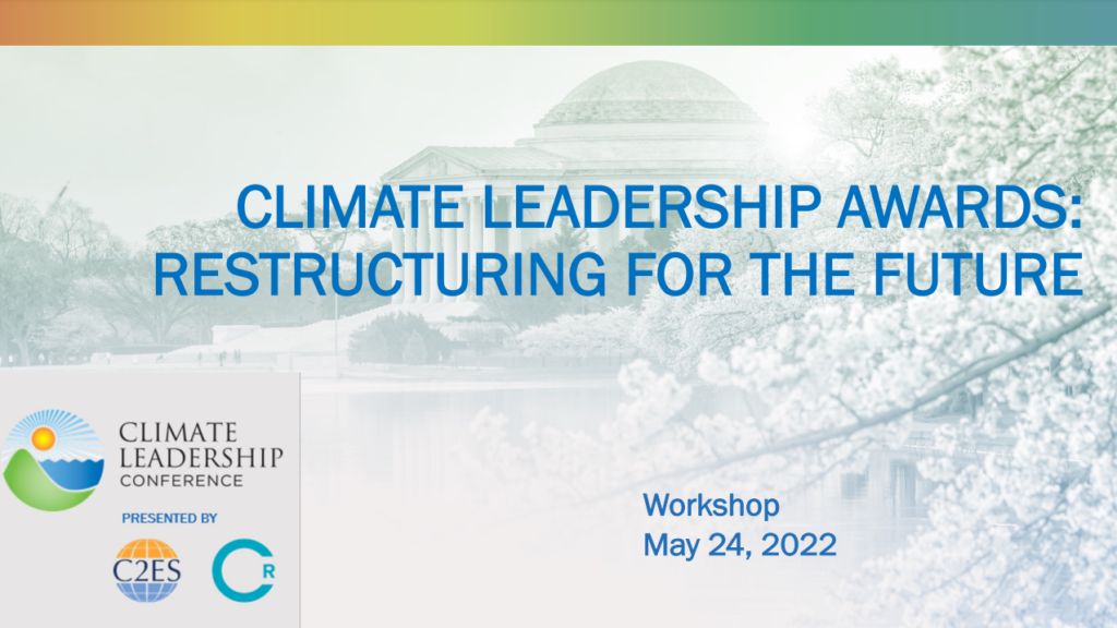 Revising The Climate Leadership Awards - Climate Leadership Conference